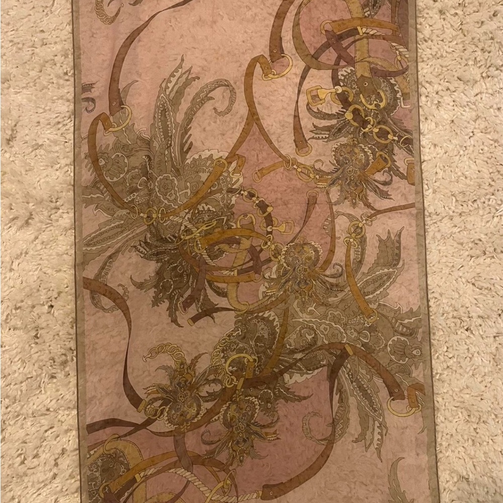 Elegant pink floral silk wrap